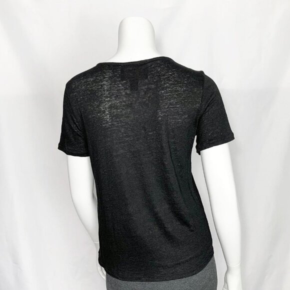 JAMES COVIELLO Linen + Lace tee - Picture 2 of 5